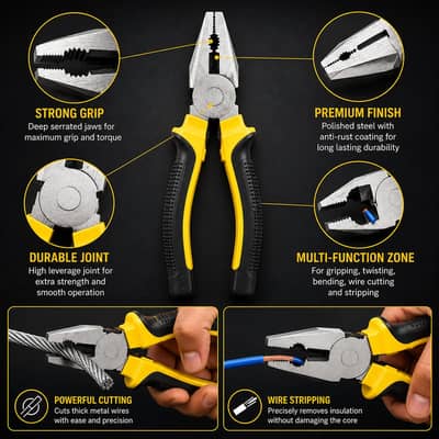 Heavy Duty Combination Plier 8"
