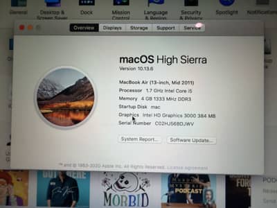 MacBook Air - Mid 2011 - 256
