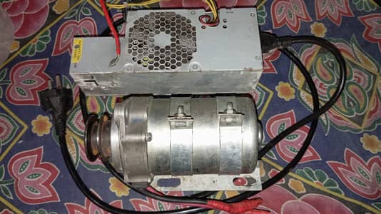 12 volt DC Motor full size with power supply