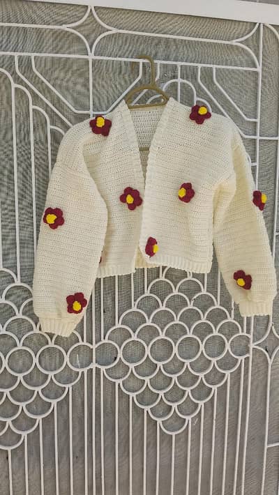 Chunky Floral Sweater