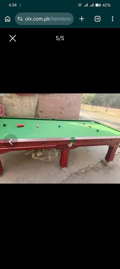 Snoker 2 table for sale 5by 10 or 4 by 8
