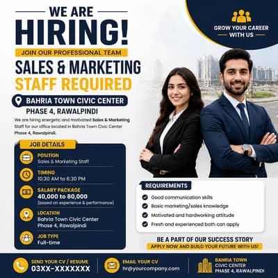 Sales & Marketing Staff Required (. Female. )