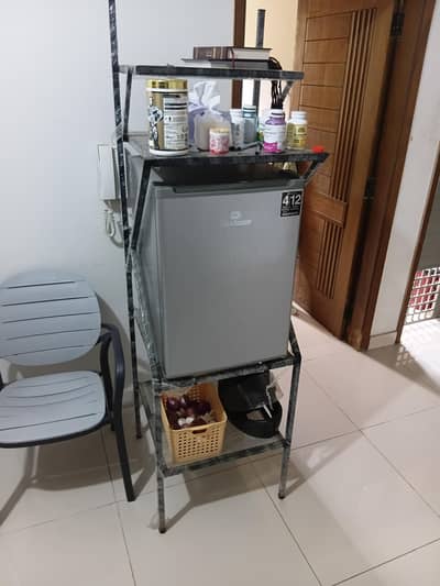 dawlance mini fridge with stand