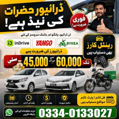 Drivers ki zaroorat hai