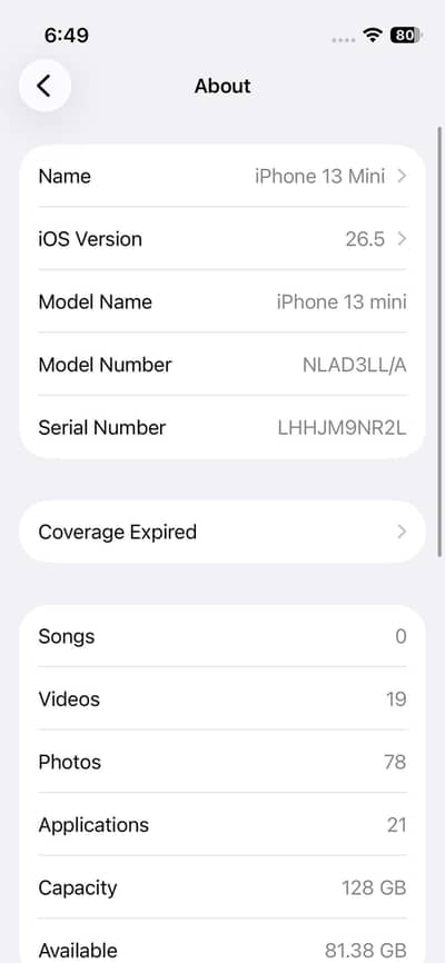 Apple iPhone 13 mini