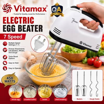Multi-Speed Electric Hand Beater (Levels 1–7)