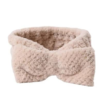 Coral Fleece Bow Headband For Girls