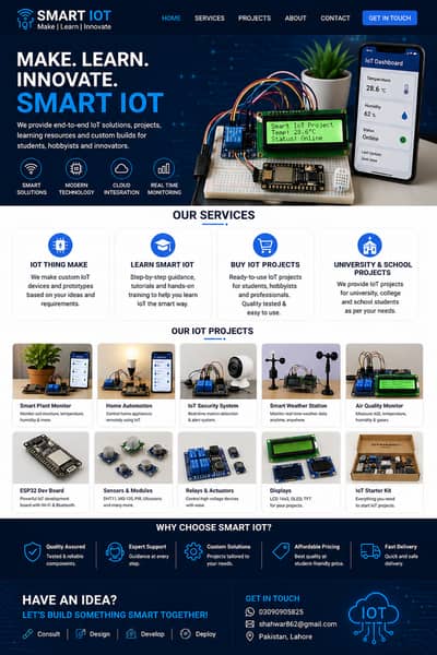 LEARN AND BUY YOUR IOT (INTERNET OF THINGS ) PROJECT