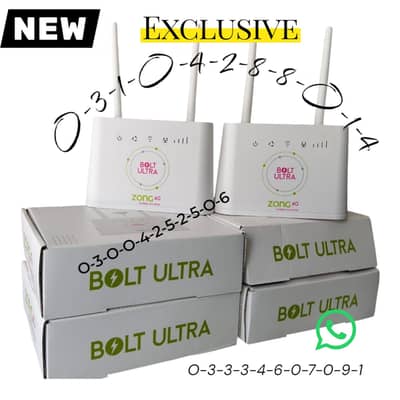 Zong  Router brand new + BATTERY BACKUP PTA Offical Approved