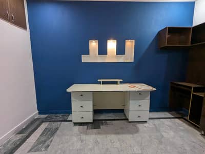 High Quality White Computer Studio Desk  6 Drawers  Almost New