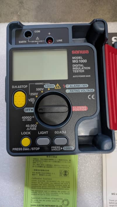 SANWA DIGITAL INSULATION TESTER,  Box pack unused, Made in Japan