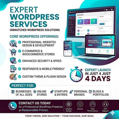 WordPress Expert | Custom Website Design & Development | Fast Delivery