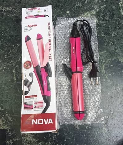 Nova Hair Straightener 2-in-1 Curling Straightening