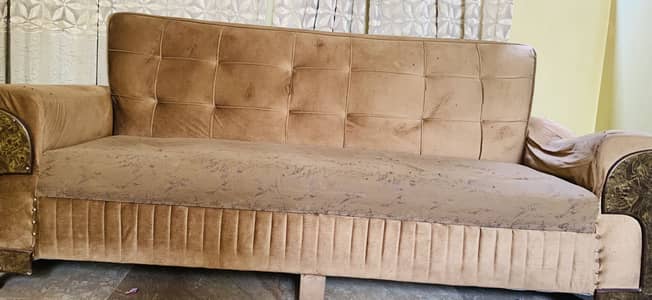 Sofa set three seater sofa in one side are minimum damage