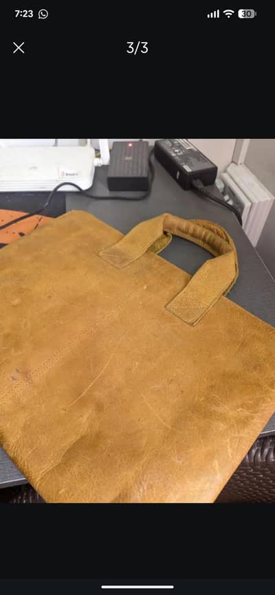 pure leather laptop bag