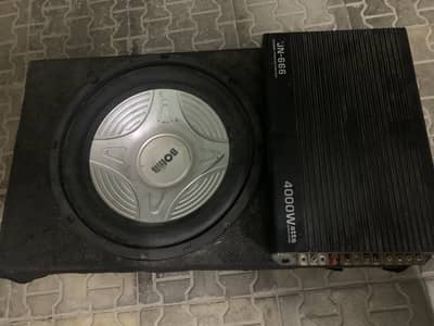 Ampilifer and woofer with box