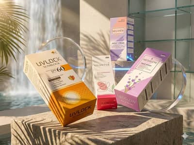 Face wash Sunblock skin whitening and night cream