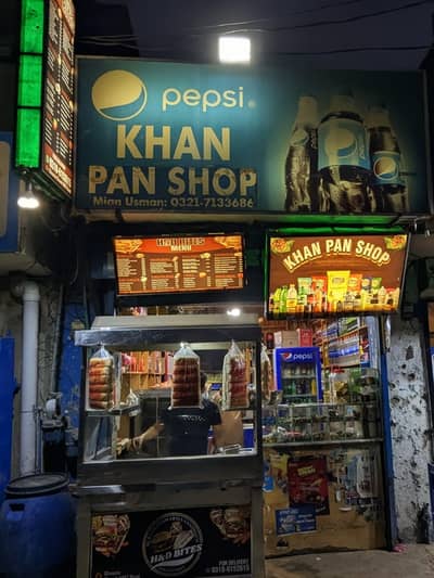 RUNNING PAN SHOP AND FAST FOOD SETUP FOR SALE