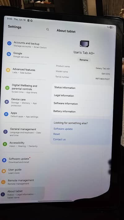 Samsung Tab A9 Plus 8/128 Wifi Only