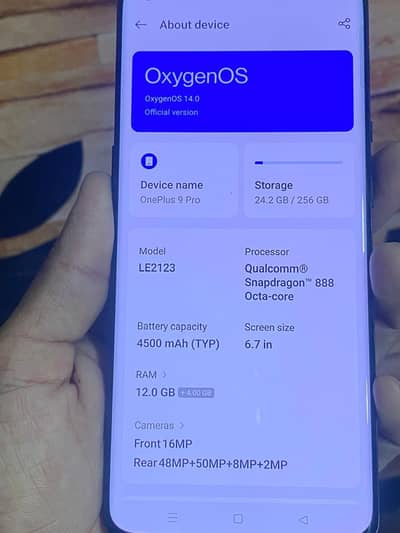 one plus 9 pro 12/256