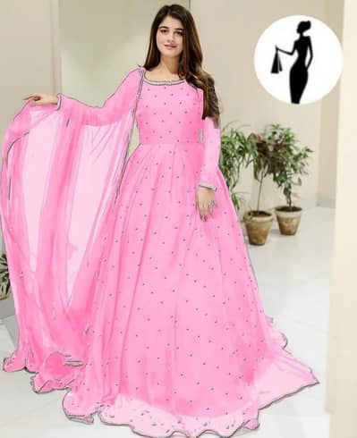 Party Wear Maxi Dress | Chiffon 3 Piece Suit |Fancy Long Frock