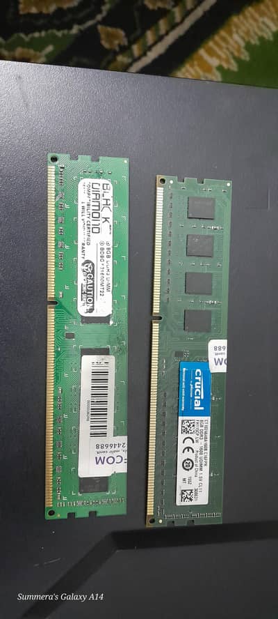 2 8+8 gb RAM.  DDR3