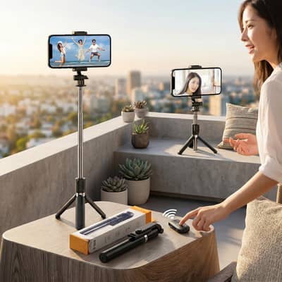 4-in-1 Wireless Bluetooth Selfie Stick & Tripod Stand with Remote
