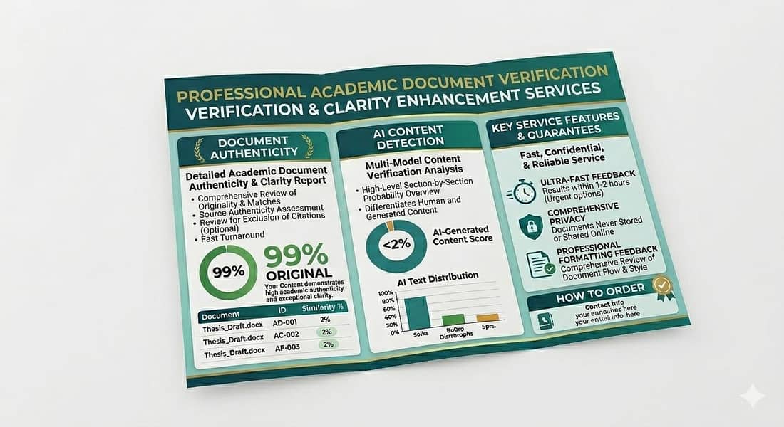 Document Originality Checking & Authenticity Report Service 0