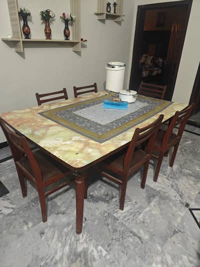 Dining table with 8 chairs for sale
