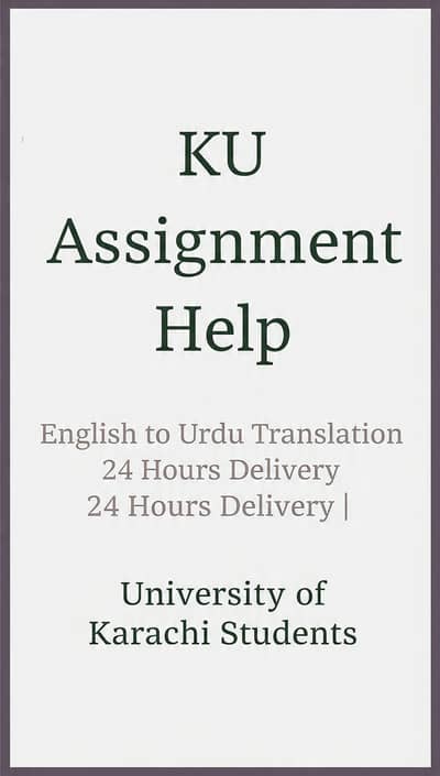 KU Students - Assignment Translation Rs 250/page