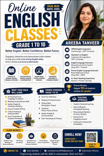Home Tutor Available | All Subjects | Classes 1–10 | Gujranwala