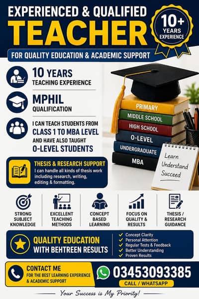 Experienced Tutor Available