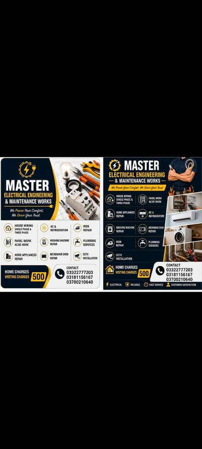 Master Electrical Engineering & Maintenance Works