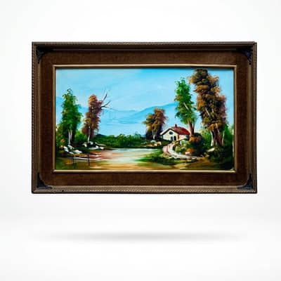 hand made old nature paintings