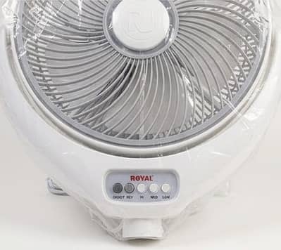 Royal Premium White Pedestal Fan with Rotating Louver