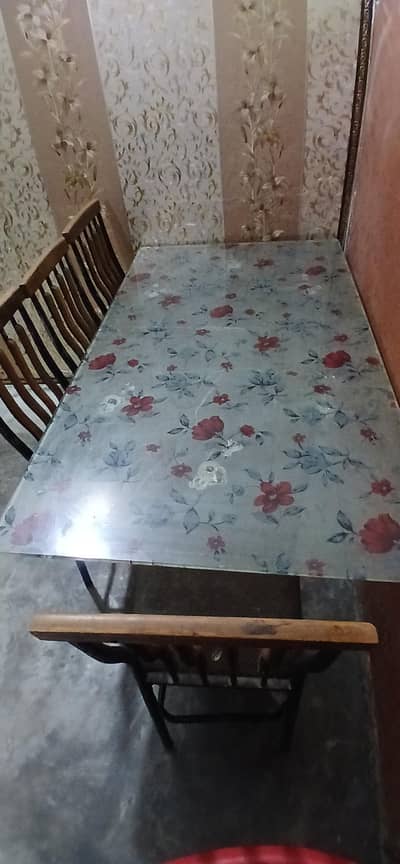 Dining Table Set with 4 Chairs in Good Condition - Urgent Sale