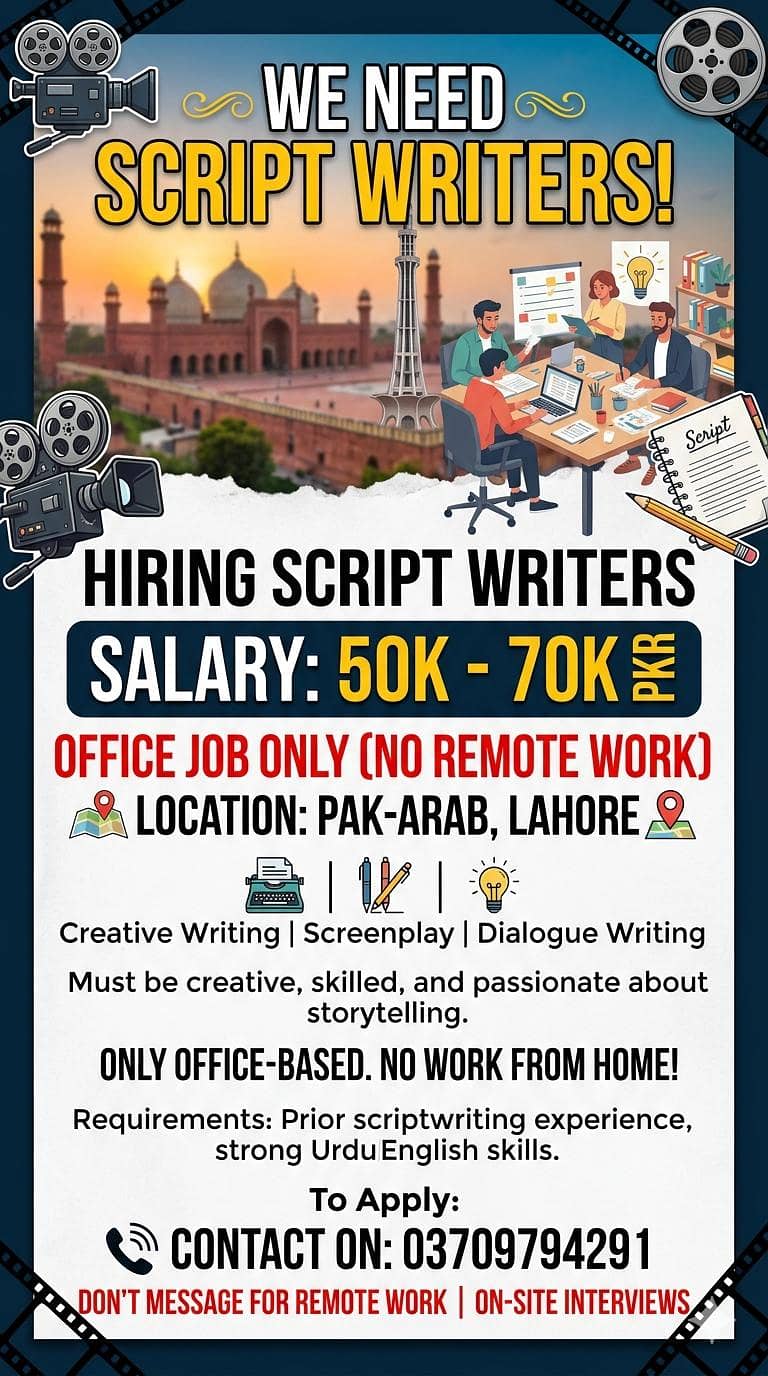 Script writer Needed 0