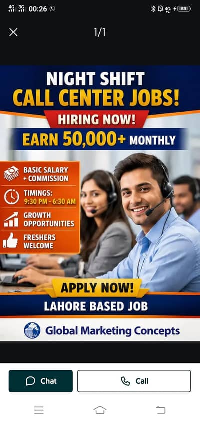 [Call centre Night shift job