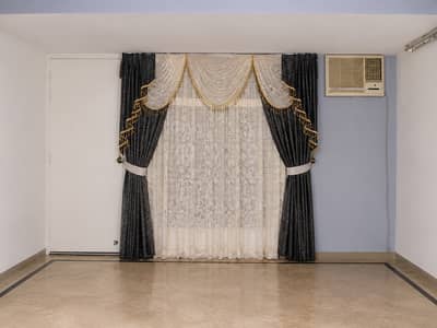 Black & White Curtain Set with Net for SALE