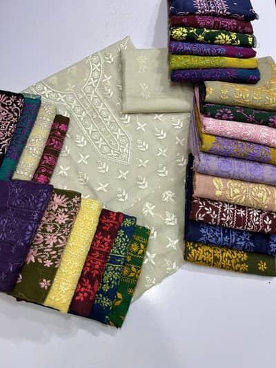 Hand embroidery shirt and dupatta