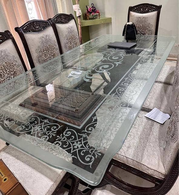 Solid Wood 8-Seater Dining Table Set 1