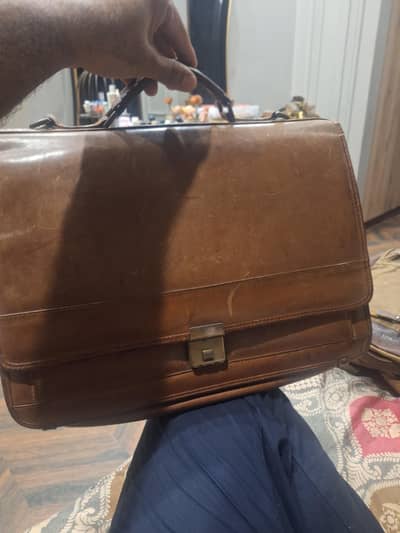 pure leather laptop bag