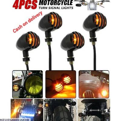 Bike turn signal light 4pcs yellow LED. cash on delivery