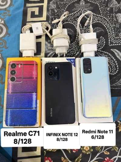 Need To sale All 5 Phones Realme C71/ Redmi Note 8 pro & note 11
