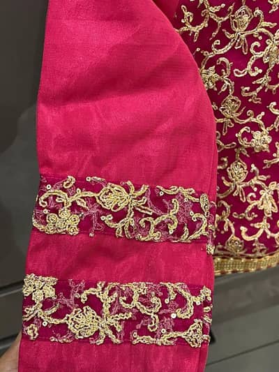 Shocking pink Heavy Embroidered Lehanga Choli