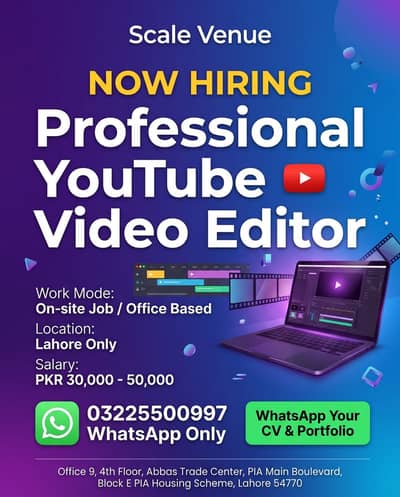 Video editor jobs