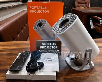 S40 Plus Smart Projector 4K Support, Android 14.0 , 4-64 GB
