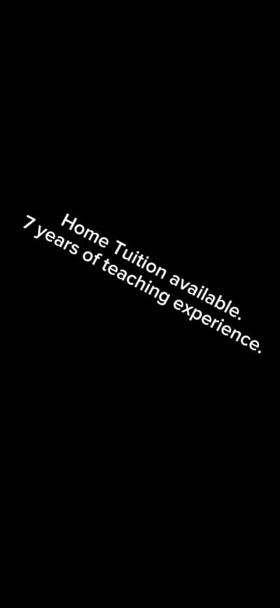 Home tuition.