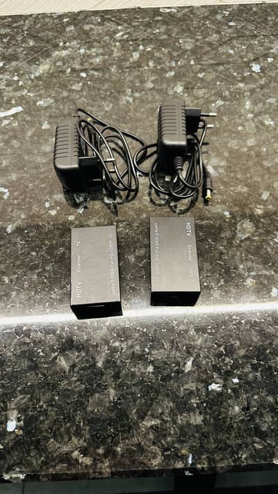 Cat 6 RJ 45 to hdmi extender for dual display and long range