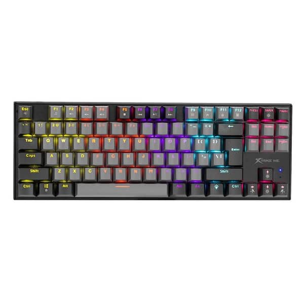 XTRIKE ME GK-989A TKL Mechanical Gaming Keyboard Wired RGB Backlit Anti Ghosting Compact Keyboard for PC Laptop Gaming Black